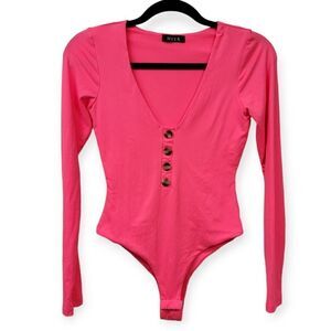 Meek pink long sleeve bodysuit, small